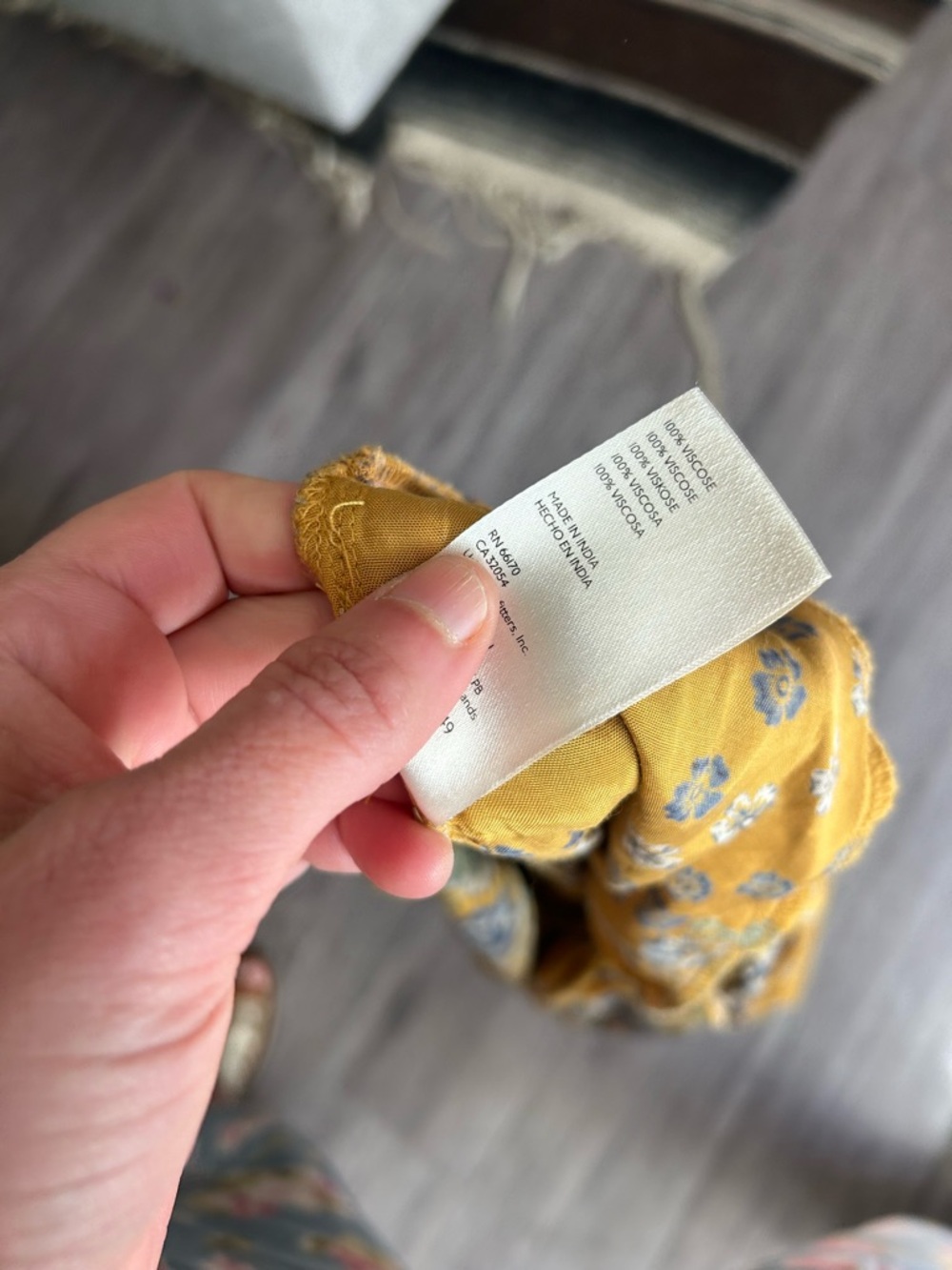 Free People Mustard Yellow Floral Wide-Leg Jumpsuit - Picture 9 of 10